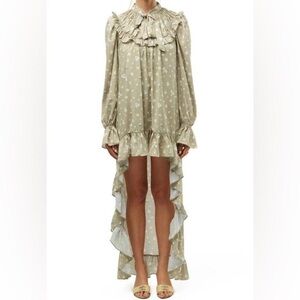 WeWoreWhat Women's Green and White Dress. Size Medium. NWT!